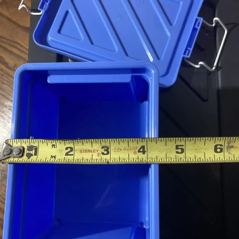 Rubbermaid Keepers Lot Blue 4x5.5x3” Black 8x12.5x6.5” Vintage 90s With Clasps